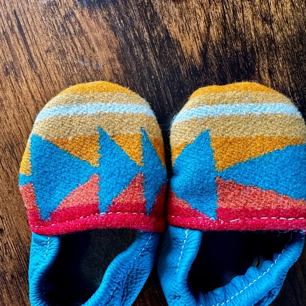 Mila & Hazel Pendleton style Baby Moccasins